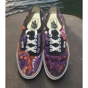 Vans Janis Joplin Hand‎ Painted Low Top Lace Up Sneakers Men's 7/Women's 8.5 NEW